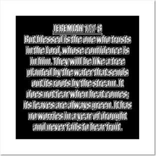 Jeremiah 17:7-8 Bible Verses New International Version Text Posters and Art
